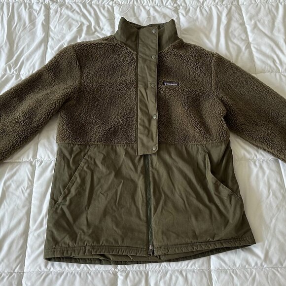 PATAGONIA OLIVE S - MAPLE GROVE FLEECE-LINED JACKET OLIVE - Picture 1 of 8